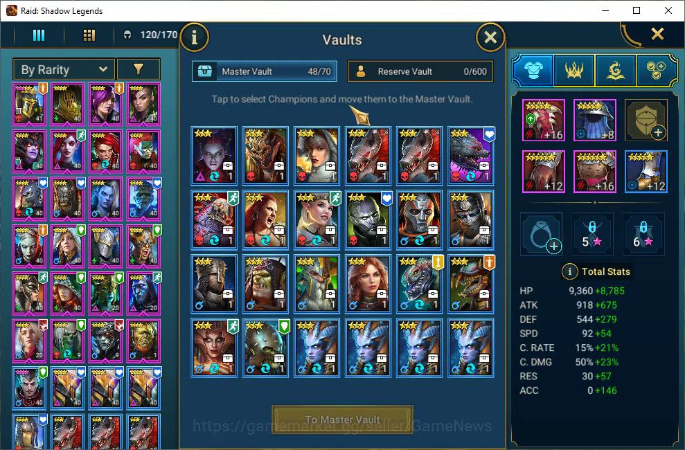 Raid: Shadow Legends Accounts Mid-Game Lv51 683K Power|1 Mythic(Nais the Shadowthief)+22 5