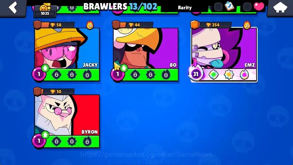 Brawl Stars Accounts 1025 Trophy | 9040 Bling | 13 Brawlers 1 Max Lvl ( image 10