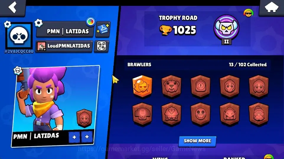 Brawl Stars Accounts 1025 Trophy | 9040 Bling | 13 Brawlers 1 Max Lvl ( image 2