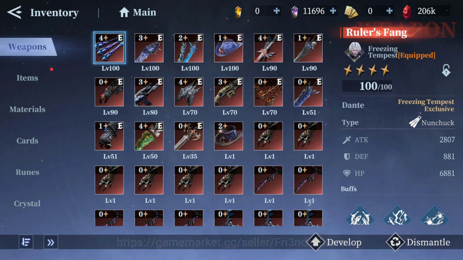 Devil May Cry: Peak of Combat Accounts DMC52 | ALL DEVICE | GLOBAL ASIA | SPECIAL 13SSR M image 2
