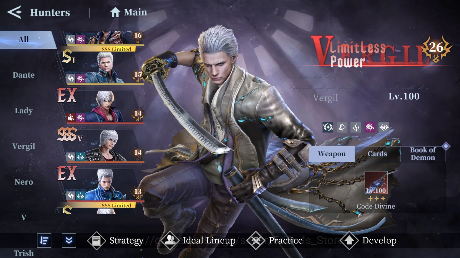 Devil May Cry: Peak of Combat Accounts DMC52 | ALL DEVICE | GLOBAL ASIA | SPECIAL 13SSR M image 4