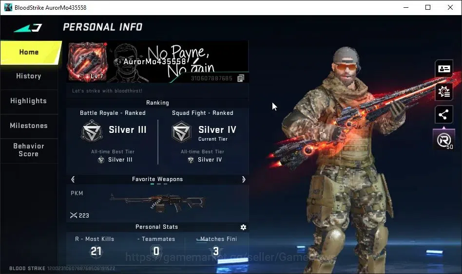 Blood Strike Accounts ASIA|Starter|EVO M1887-Destroyer Lv2|NetEase|Check image 2