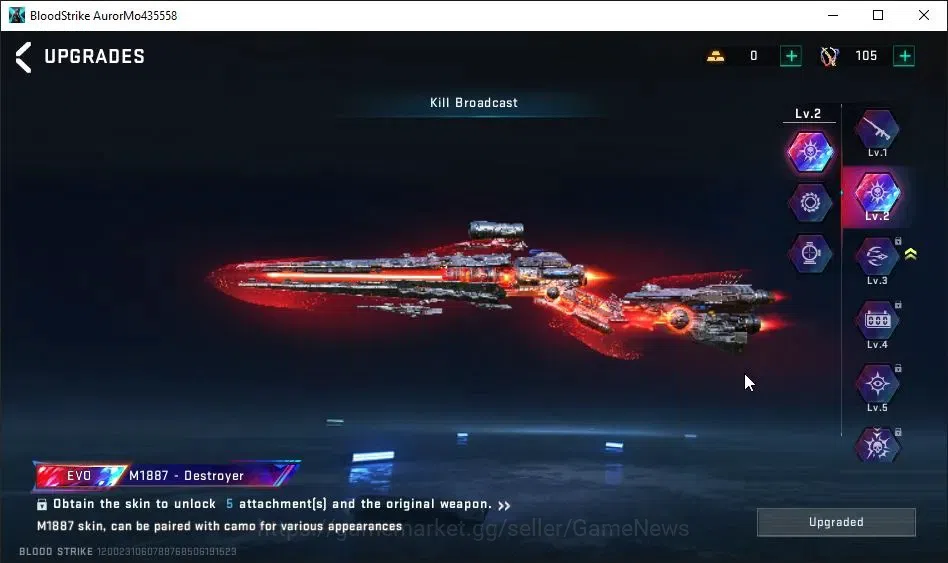 Blood Strike Accounts ASIA|Starter|EVO M1887-Destroyer Lv2|NetEase|Check image 4