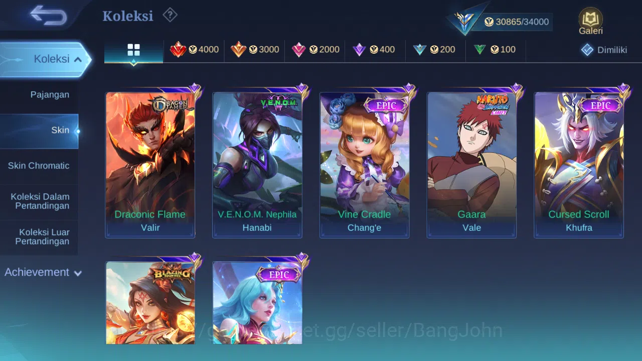 Mobile Legends: Bang Bang Accounts Hero 110 Skin 170 | CC Nata | Blazing Layla, Esme  image 5