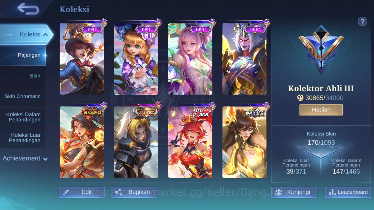 Mobile Legends: Bang Bang Accounts Hero 110 Skin 170 | CC Nata | Blazing Layla, Esme  image 9