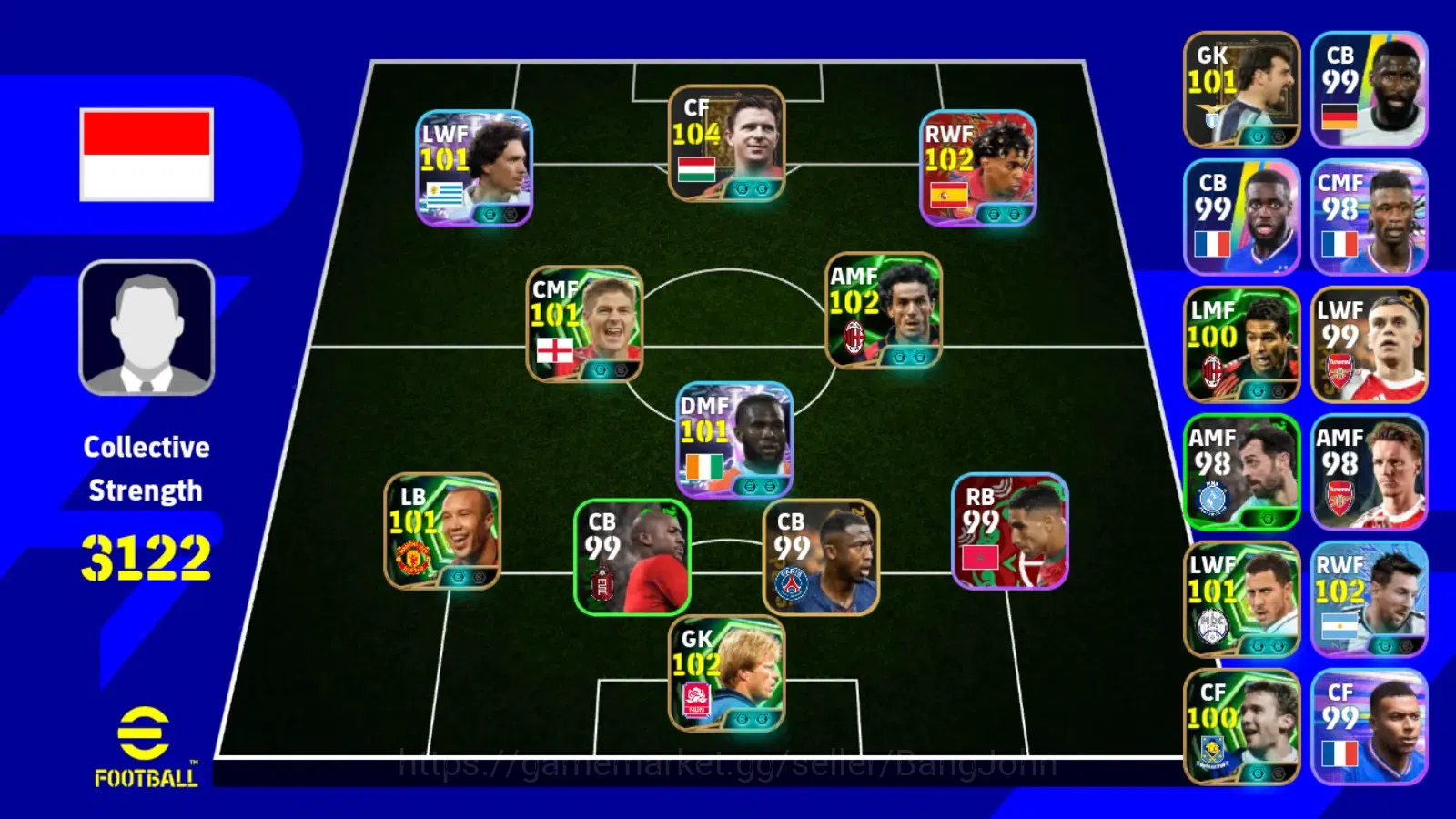 eFootball Accounts Mobile|PW 312|Epic Puskás,Gerrard,Kahn,Donadoni,Pe image 6