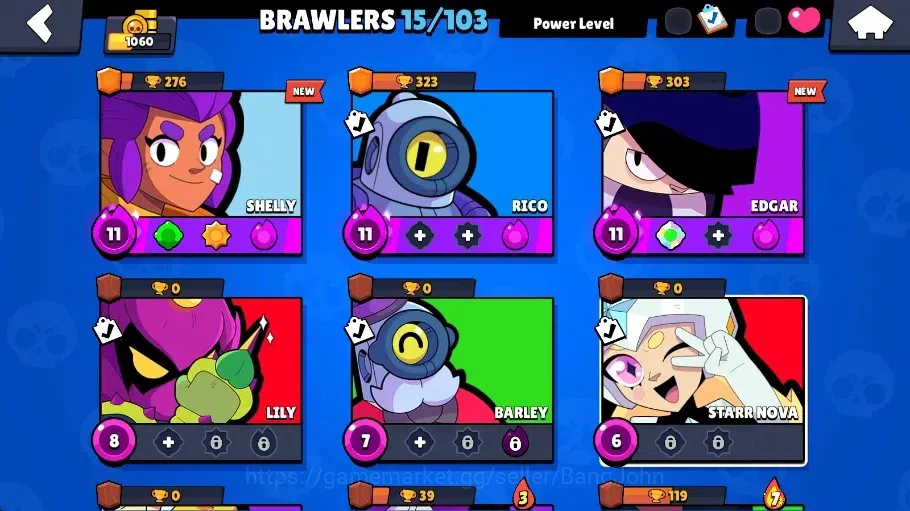 Brawl Stars Accounts Global | 1060 Thropy|15 Brawler|3 Max Hypercharge( image 5