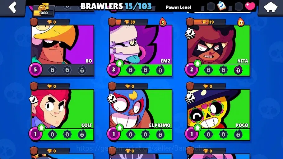 Brawl Stars Accounts Global | 1060 Thropy|15 Brawler|3 Max Hypercharge( image 6
