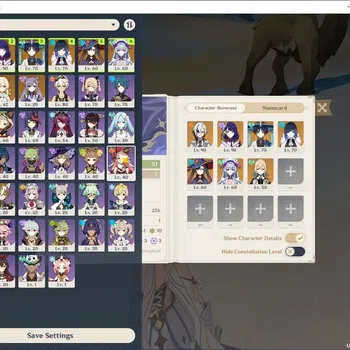 Genshin Impact Accounts Others ASIA| AR 51| 4 Limited + 2 (*5Weapon) | Raiden Shogun,Arlecc,Yelan,Wanderer | FeMale MC