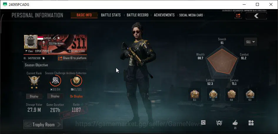 Arena Breakout Mid-Tier [MOBILE] Lv30|SV 27M|CV 3M|Urban Sports|Peak AEK,C image 1