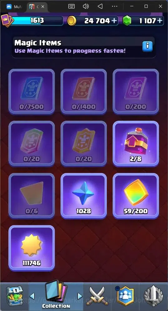 Clash Royale Accounts Midgame Global |CL 1613|KTL 16|Trophy 12618|122 Cards|9 MAX|8 Champ|5 Hero|14 Evo|Arena 30|1107 18