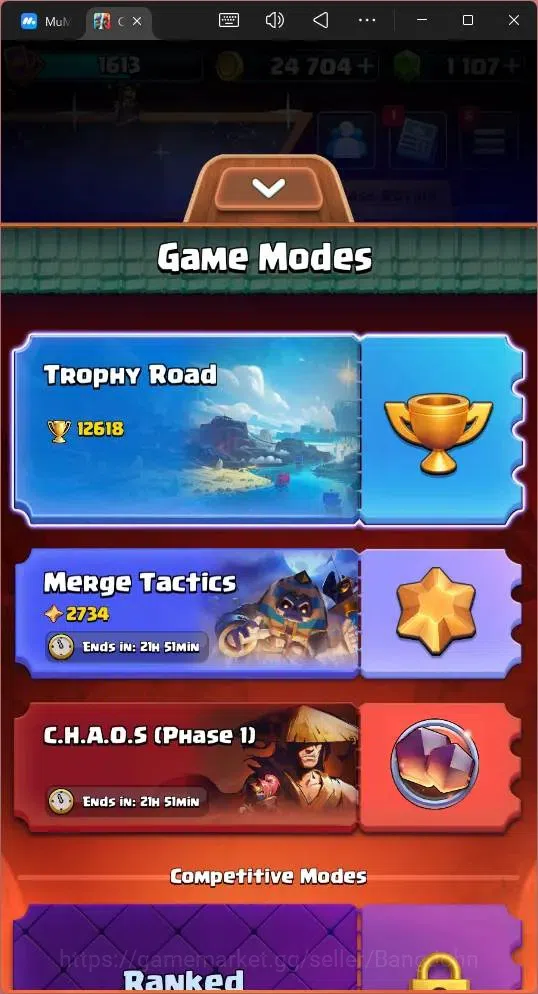 Clash Royale Accounts Midgame Global |CL 1613|KTL 16|Trophy 12618|122 Cards|9 MAX|8 Champ|5 Hero|14 Evo|Arena 30|1107 2