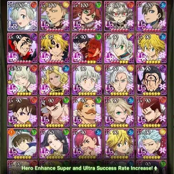 The Seven Deadly Sins: Grand Cross Accounts Starter Global|3.05M CC | 1LR+8UR (Nemesis Meliodas, Menor, Tristan, Thor)|Sull