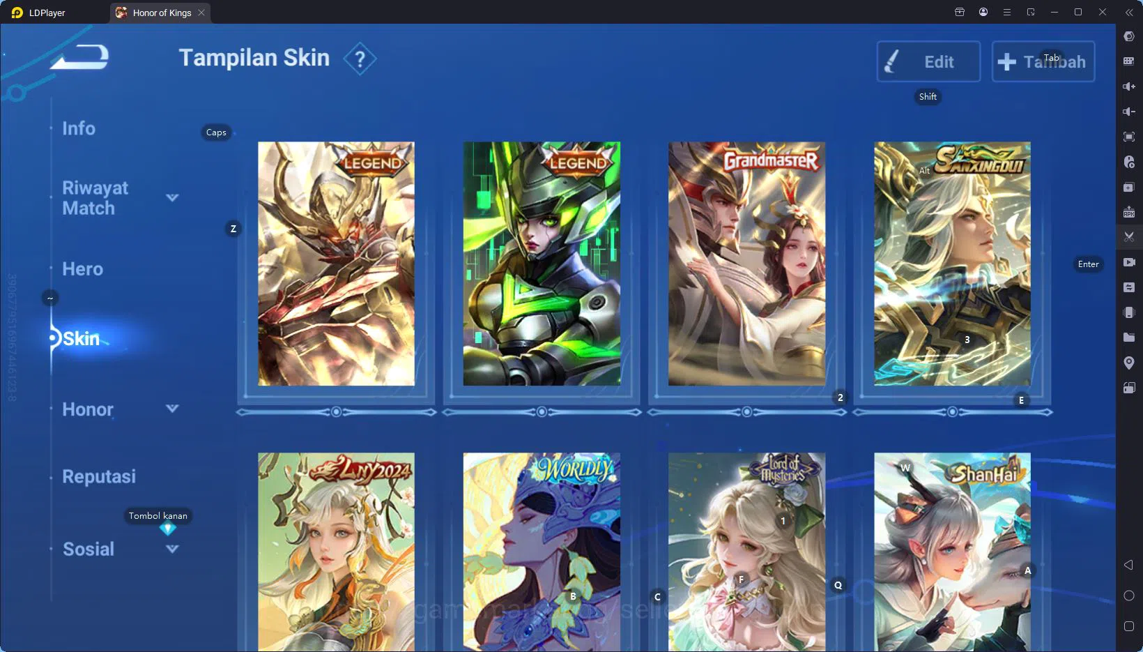Honor of Kings Accounts Others GLOBAL|HERO 112,SKIN 153,wukong Legend,LadySun Legend,Good Acc skin Event/Limited cek ss for 4