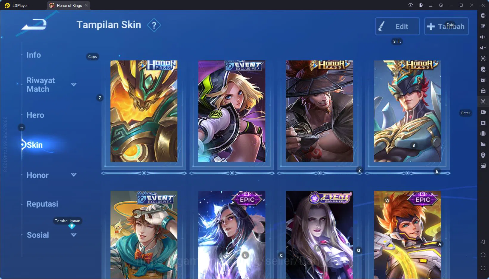Honor of Kings Accounts Others GLOBAL|HERO 112,SKIN 153,wukong Legend,LadySun Legend,Good Acc skin Event/Limited cek ss for 6