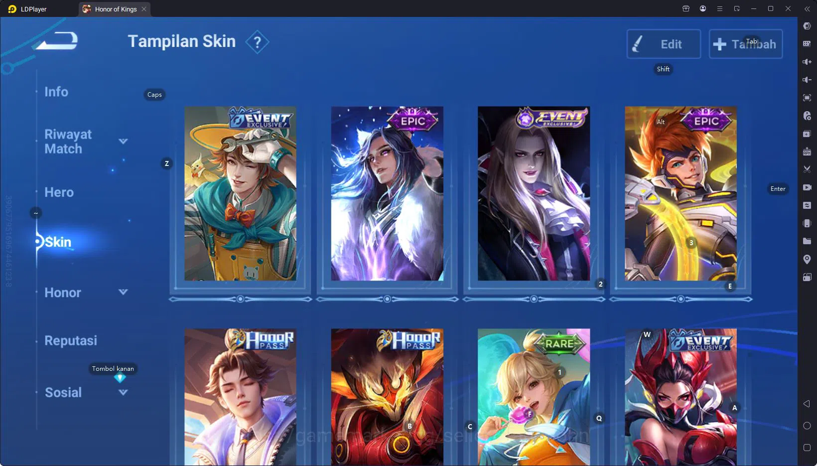 Honor of Kings Accounts Others GLOBAL|HERO 112,SKIN 153,wukong Legend,LadySun Legend,Good Acc skin Event/Limited cek ss for 7