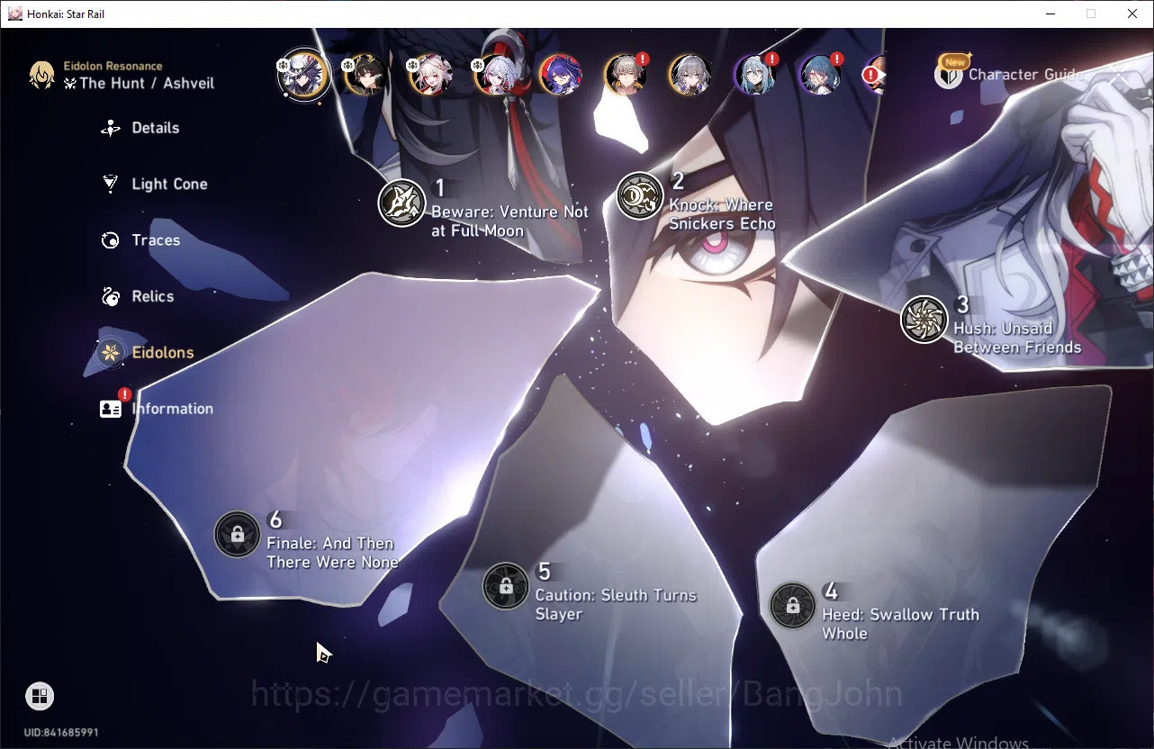 Honkai Star Rail Accounts ASIA | TL60 | Mid Game | 6 Lim | Ashveil E3+LC, Da image 3