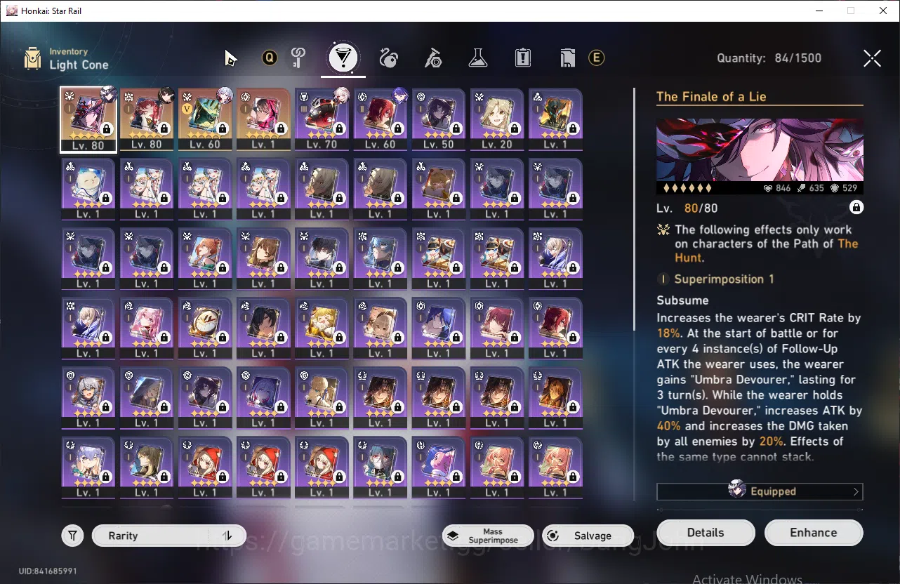 Honkai Star Rail Accounts ASIA | TL60 | Mid Game | 6 Lim | Ashveil E3+LC, Da image 4