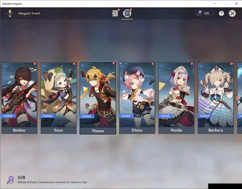 Genshin Impact Accounts ASIA |LunarBloom Team |AR 52 |2 Limited+2(*5Weapon image 16