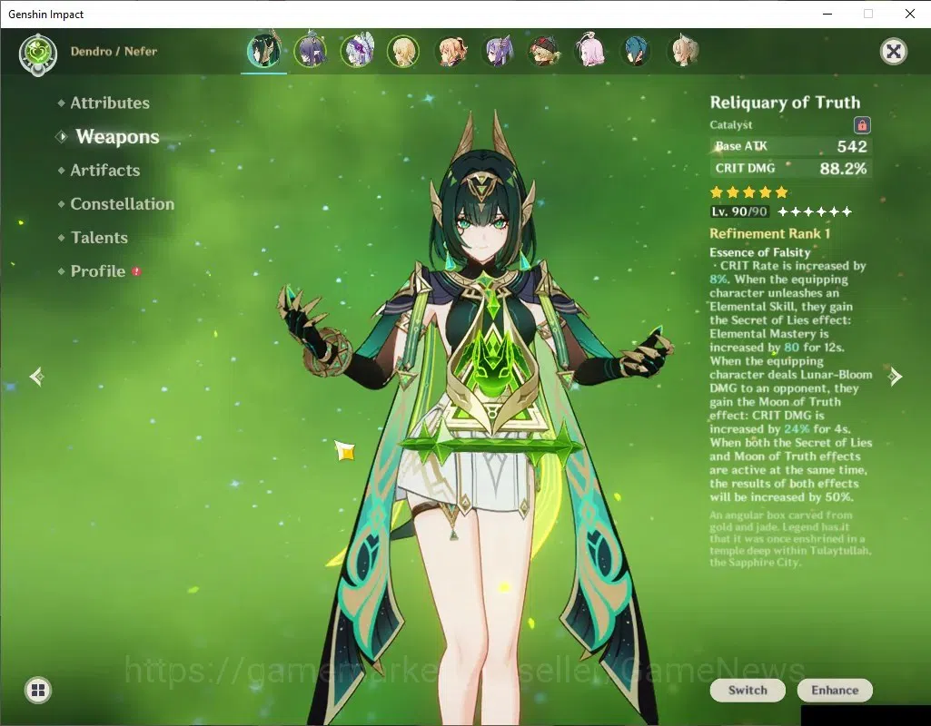 Genshin Impact Accounts ASIA |LunarBloom Team |AR 52 |2 Limited+2(*5Weapon image 3
