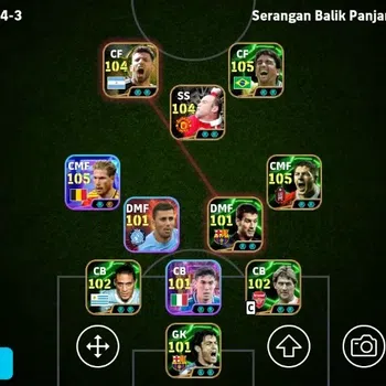 eFootball Accounts Legends & Iconic Players Mobile|PW 3201|Ronaldinho Gaucho Big T,Steven Gerrard Epic,Lionel Messi