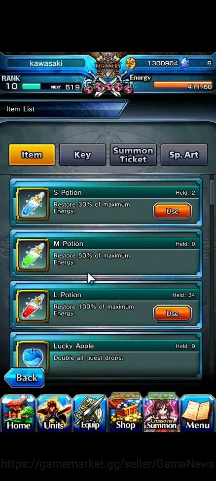 Grand Summoners Accounts Global| Rank 10 | 3 Ascend+1 TW | Kirisame+TW,Seli image 2