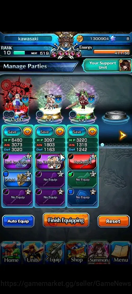 Grand Summoners Accounts Global| Rank 10 | 3 Ascend+1 TW | Kirisame+TW,Seli image 3