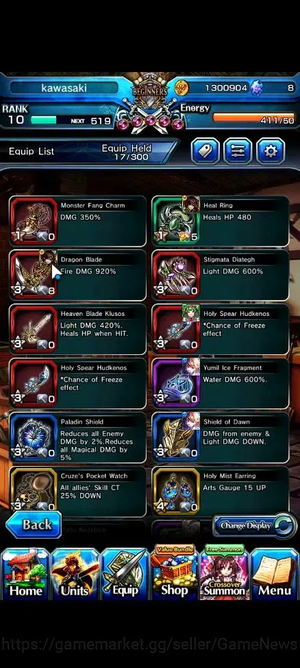 Grand Summoners Accounts Global| Rank 10 | 3 Ascend+1 TW | Kirisame+TW,Seli image 6