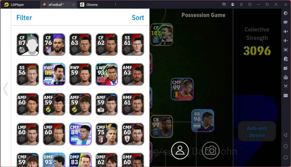 eFootball Accounts Legends & Iconic Players Mobile |PW 3096|Epic Gerrard, Shevchenko|Showtime Mbappe, Messi(RWF 97, 83 2