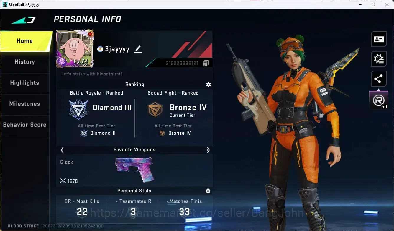 Blood Strike Accounts ASIA | Eternal Desert Eagle Scorpius | Ultra ETHAN image 1
