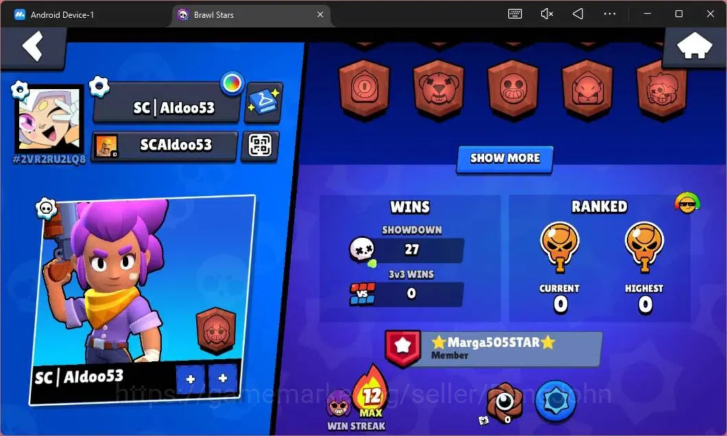 Brawl Stars Accounts Global | 483 Thropy|13 Brawler|1 Max Hypercharge ( image 3
