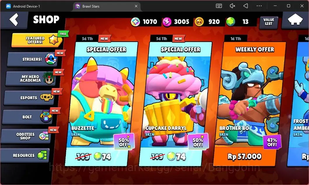 Brawl Stars Accounts Global | 483 Thropy|13 Brawler|1 Max Hypercharge ( image 4
