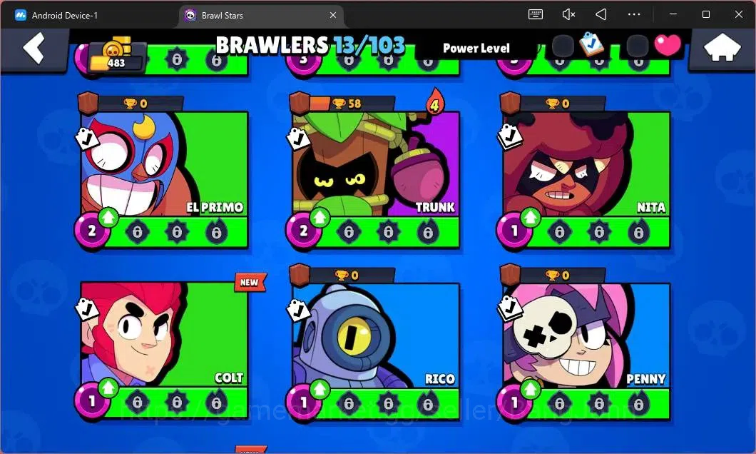 Brawl Stars Accounts Global | 483 Thropy|13 Brawler|1 Max Hypercharge ( image 6