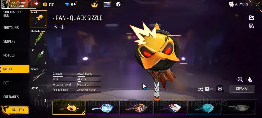 Free Fire Accounts Indonesia | M1887 Mamba Gnaw | Scar megalodon Alph image 7