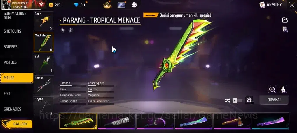 Free Fire Accounts Indonesia | M1887 Mamba Gnaw | Scar megalodon Alph image 8