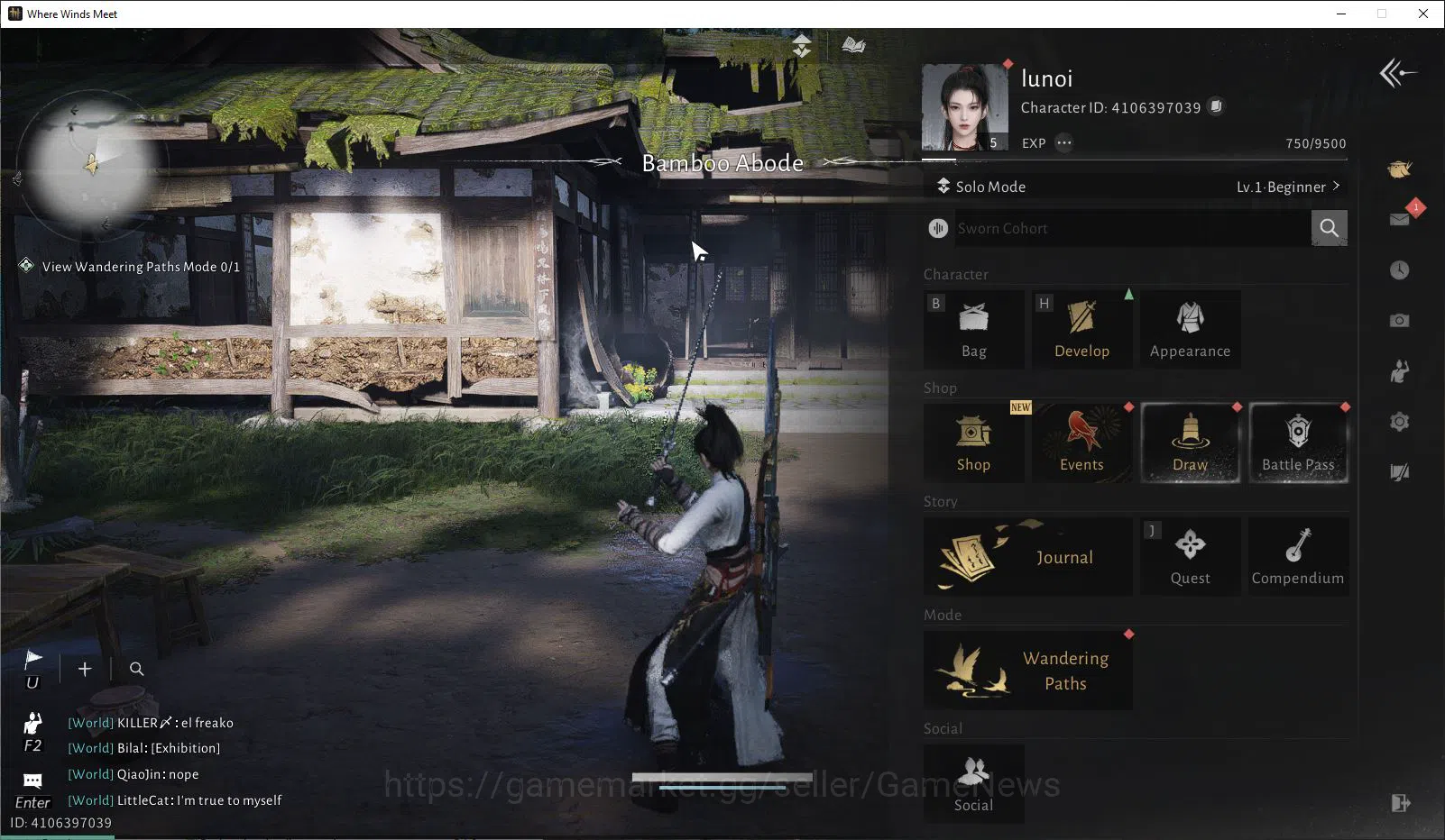GLOBAL|Lv 5|Starter|GS 3671|1 Harmonic Core|Nameless Sword + Nameless Spear |Low Explore|Female MC|Netease|(WWM872) Where Winds Meet Accounts GLOBAL|Lv 5|Starter|GS 3671|1 Harmonic Core|Nameless Sword + Nameless Spear |Low Explore|Female