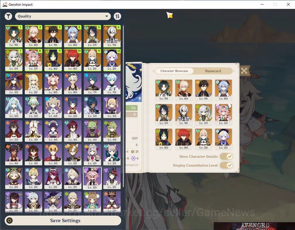 Genshin Impact Accounts Mid Game ASIA|AR 56|8 Limited +3(5*Weapon)|Xiao C1,Kazuha,Varesa,Arlecchino,Ganyu,Xianyun,Etc|MC 2