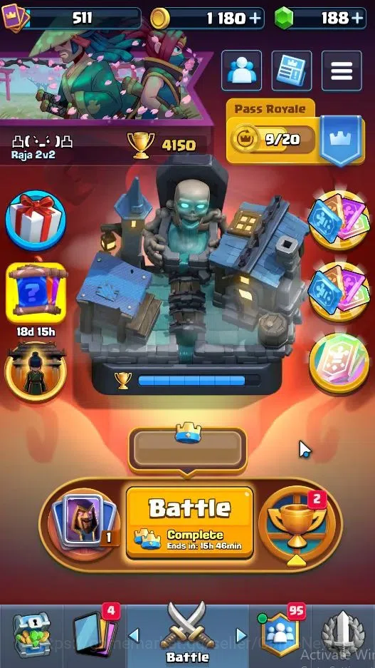 Clash Royale Accounts High-End Lv 511|KTL 11|Trophy 4150|Card 63/122|3 EVO|5 Legend 19 Epic 21 Rare 31 Common|Take 1