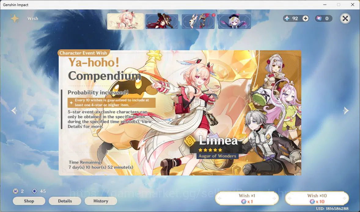Genshin Impact Accounts ASIA | AR 37| Starter Skirk | MC Female|more detai image 14