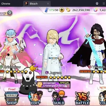 Bleach: Brave Souls Accounts Starter Global|262M BP+1K Orb|Fresh Story|Ulquiorra & Grimmjow 11th|Yoruichi,Jugram,Yhwach