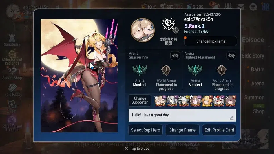 Epic Seven Accounts ASIA Unverif|17 ML(School Nurse Yulha,Rhiana&Lucie image 2