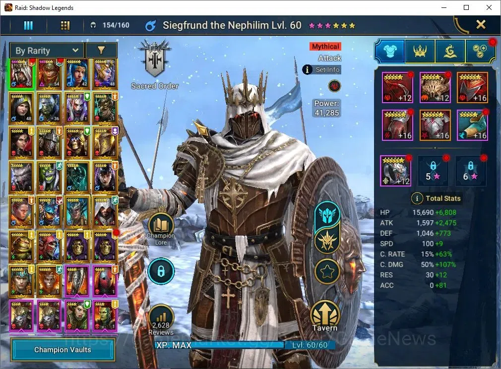 Raid: Shadow Legends Accounts Lv30 524K Power|1 Mytic(Siege Nephilim)+25 Legend( image 3