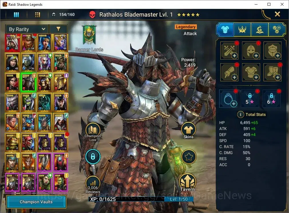 Raid: Shadow Legends Accounts Lv30 524K Power|1 Mytic(Siege Nephilim)+25 Legend( image 7
