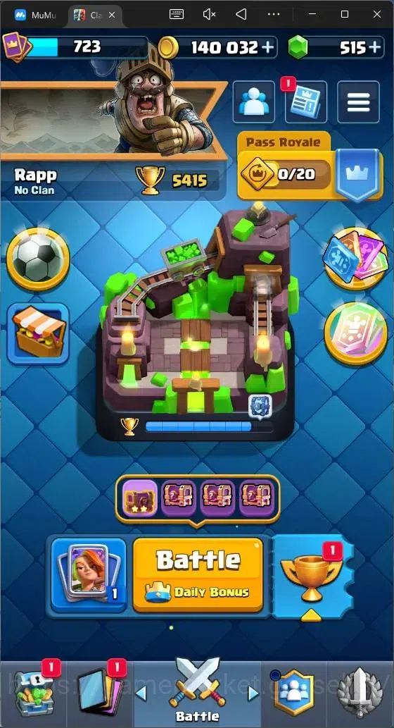 Clash Royale Accounts Mobile |CL 723|KTL 11|Trophy 5415|80 Cards|1 Hero| image 1