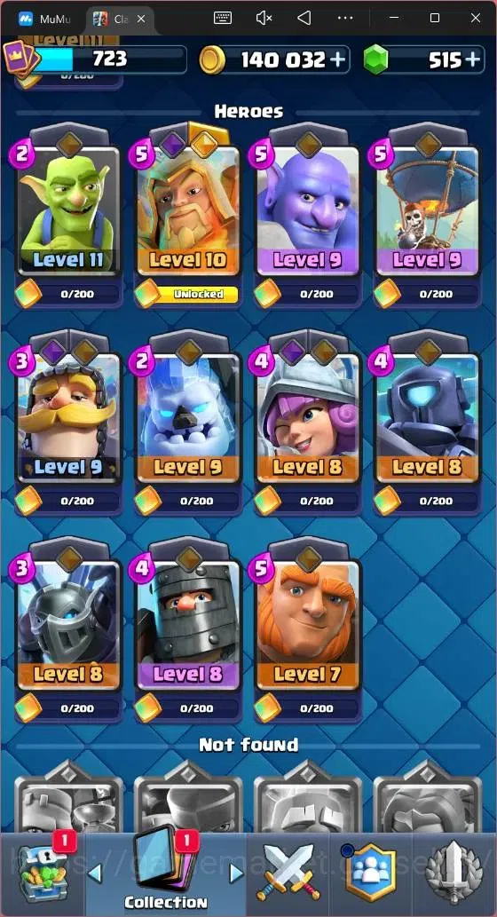 Clash Royale Accounts Mobile |CL 723|KTL 11|Trophy 5415|80 Cards|1 Hero| image 10