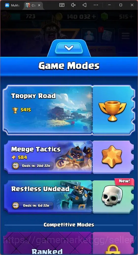 Clash Royale Accounts Mobile |CL 723|KTL 11|Trophy 5415|80 Cards|1 Hero| image 2