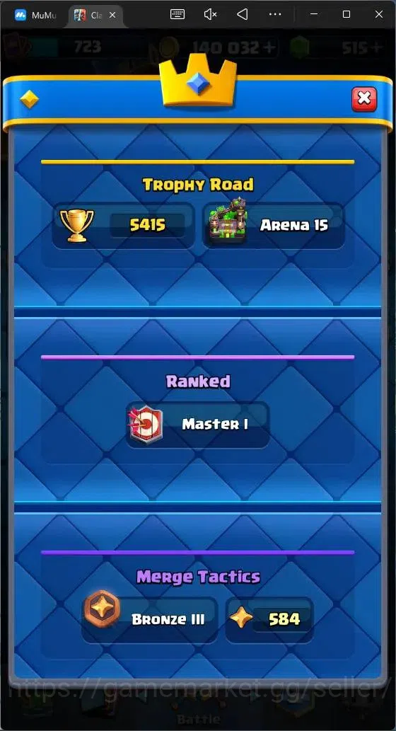 Clash Royale Accounts Mobile |CL 723|KTL 11|Trophy 5415|80 Cards|1 Hero| image 4