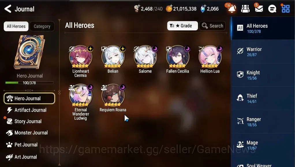 Epic Seven Accounts GLOBAL Unverif|7 ML [Salome,Belian,EW Ludwig,FCeci image 4
