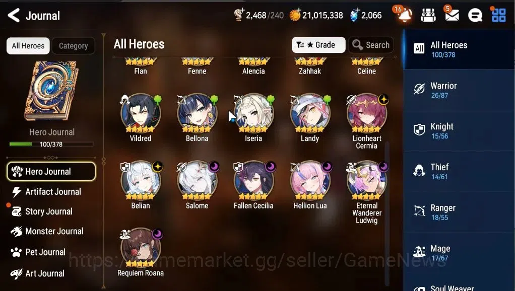 Epic Seven Accounts GLOBAL Unverif|7 ML [Salome,Belian,EW Ludwig,FCeci image 7