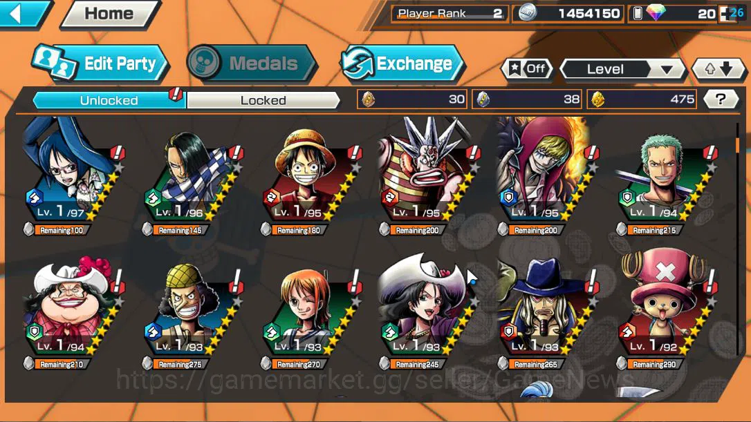 One Piece Bounty Rush Accounts Global|4 EX| Seraphim S-Snake,Divine Departure Sha image 6
